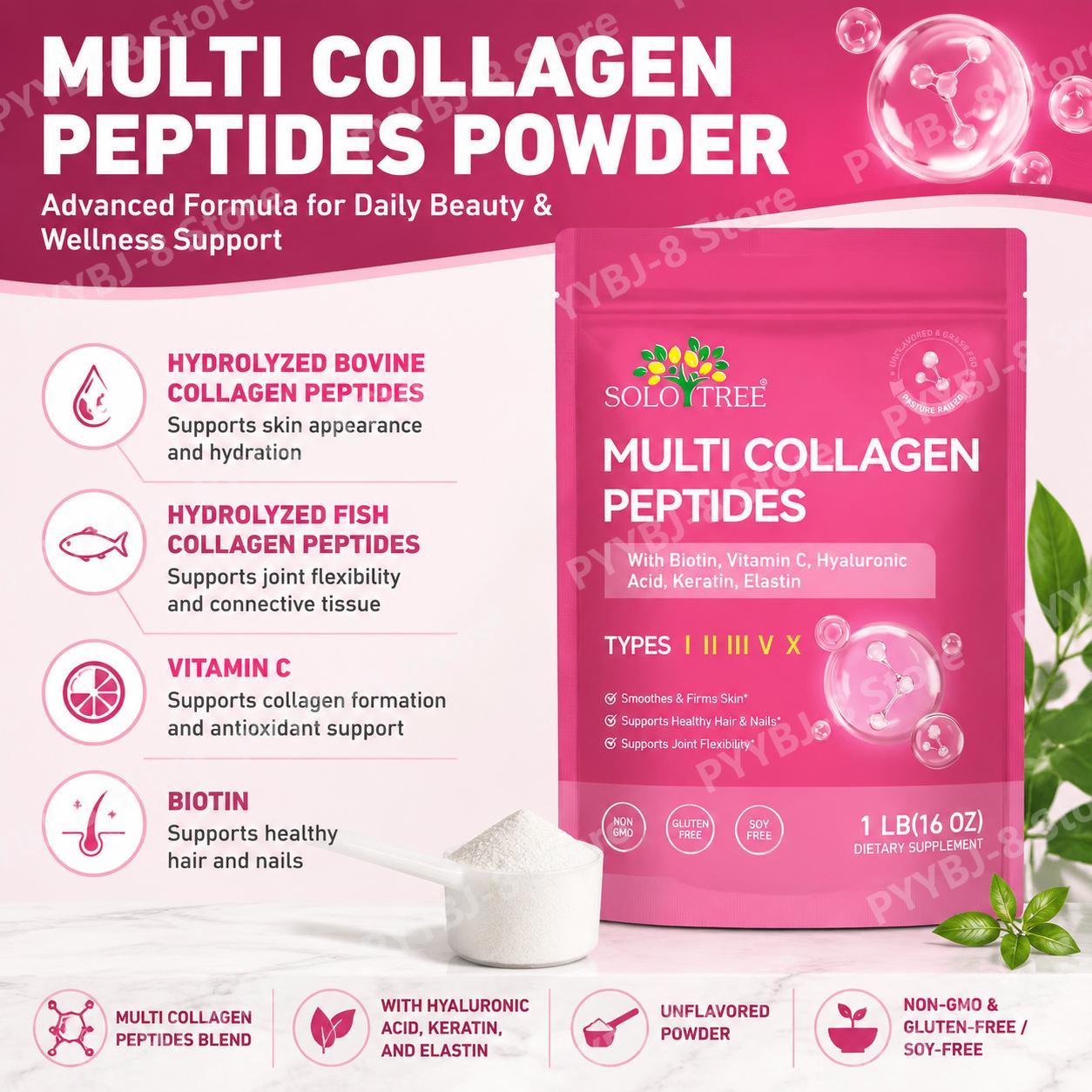 SoloTree Çoklu Kolajen Peptitl - Vitamin C Powder incelemesi ve fiyatı