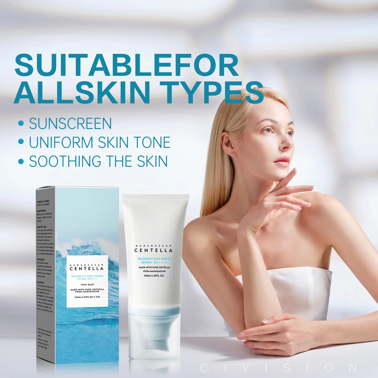 2/1 adet SPF50+ Güneş Koruyucu - Skincare Basic incelemesi ve fiyatı